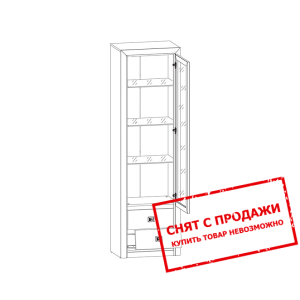 Витрина Коен 2 Дуб темный хаки REG1W2S БРВ...